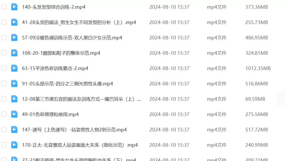 狸猫零基础人物插画系统课入门到进阶日韩半厚涂高清画质有含素材无笔刷3