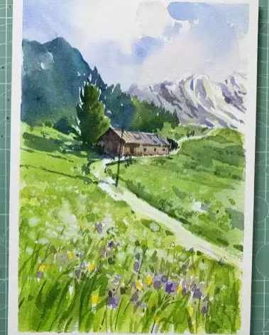 戈雅30老师水彩风景五合一基础入门进阶创作写生含课件