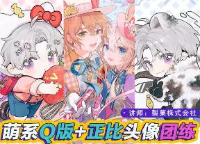 莫那製菓株式会社精致Q版正比头像团练2024年高清画质含笔刷