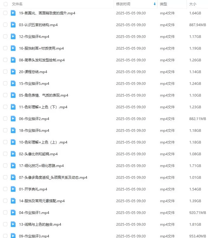 画画的棍子璀璨少女人物头像特训班第1期2024年2