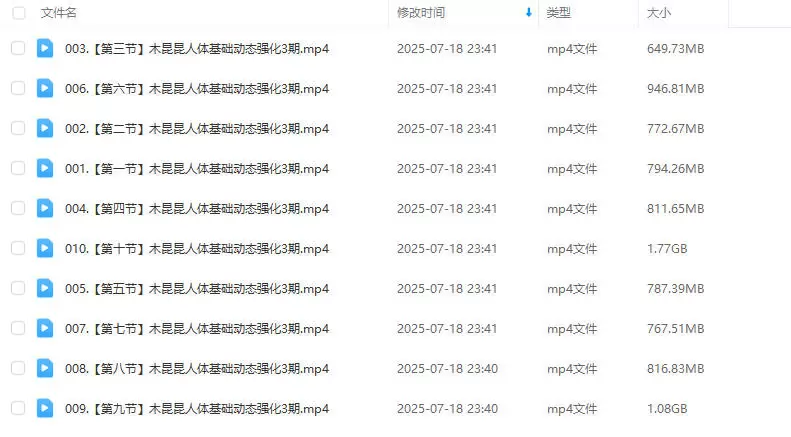 木昆昆人体基础动态强化第3期2024年2