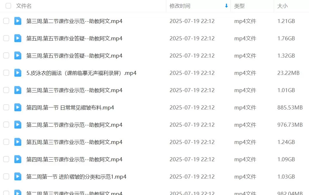 Evanlee布料褶皱训练营第1期2025年2