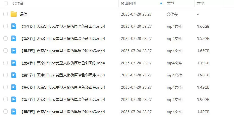 天凉Chiupz美型人像伪厚涂色彩团练2025年2