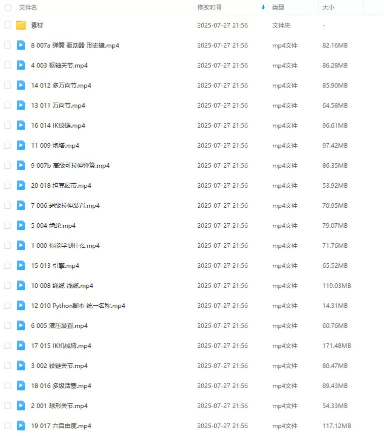 机械之美Blender硬表面装配与绑定2024年2