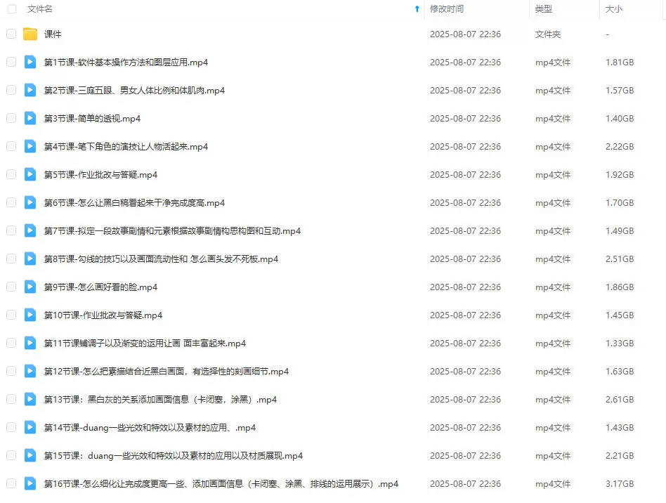 吉吉酱日系漫画风黑白插图基础课2025年2