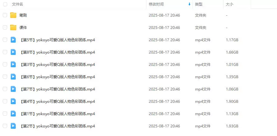 莫那yokoyo可爱Q版人物色彩团练2025年2