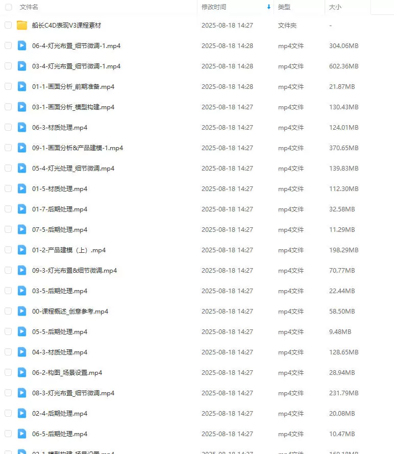 船长C4D产品表现V3课程2024年2