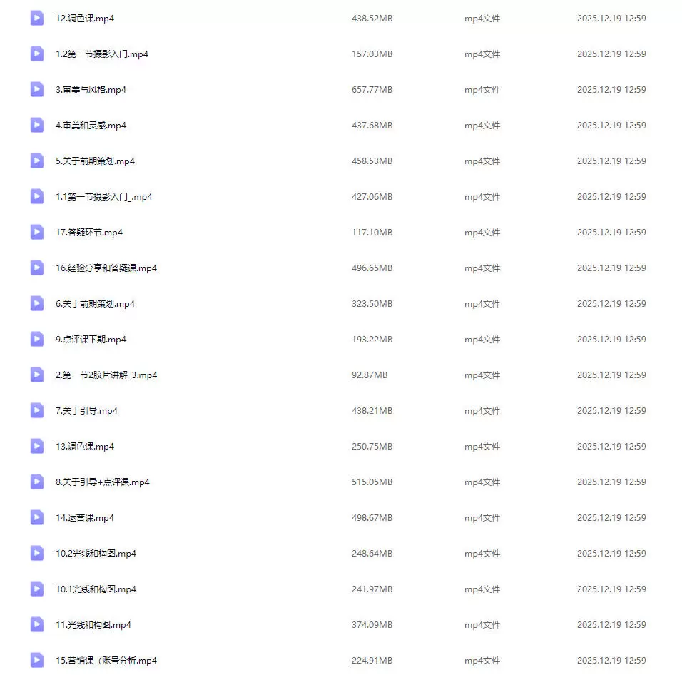 盐焗小鱼摄影课第一期2025年2
