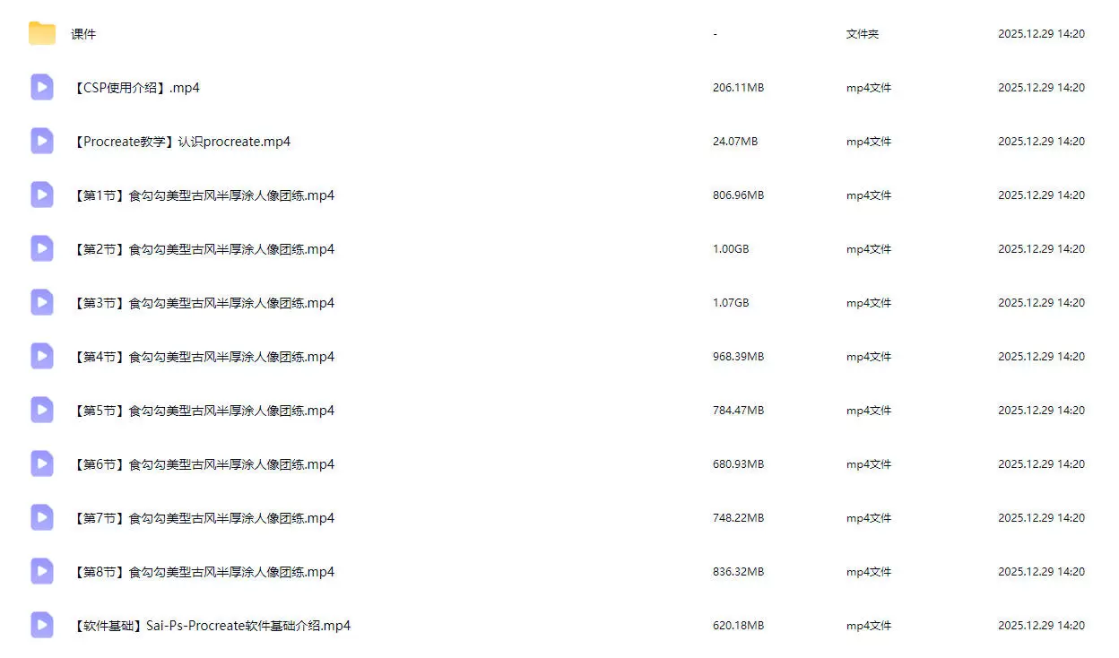 食勾勾美型古风半厚涂人像团练2025年2